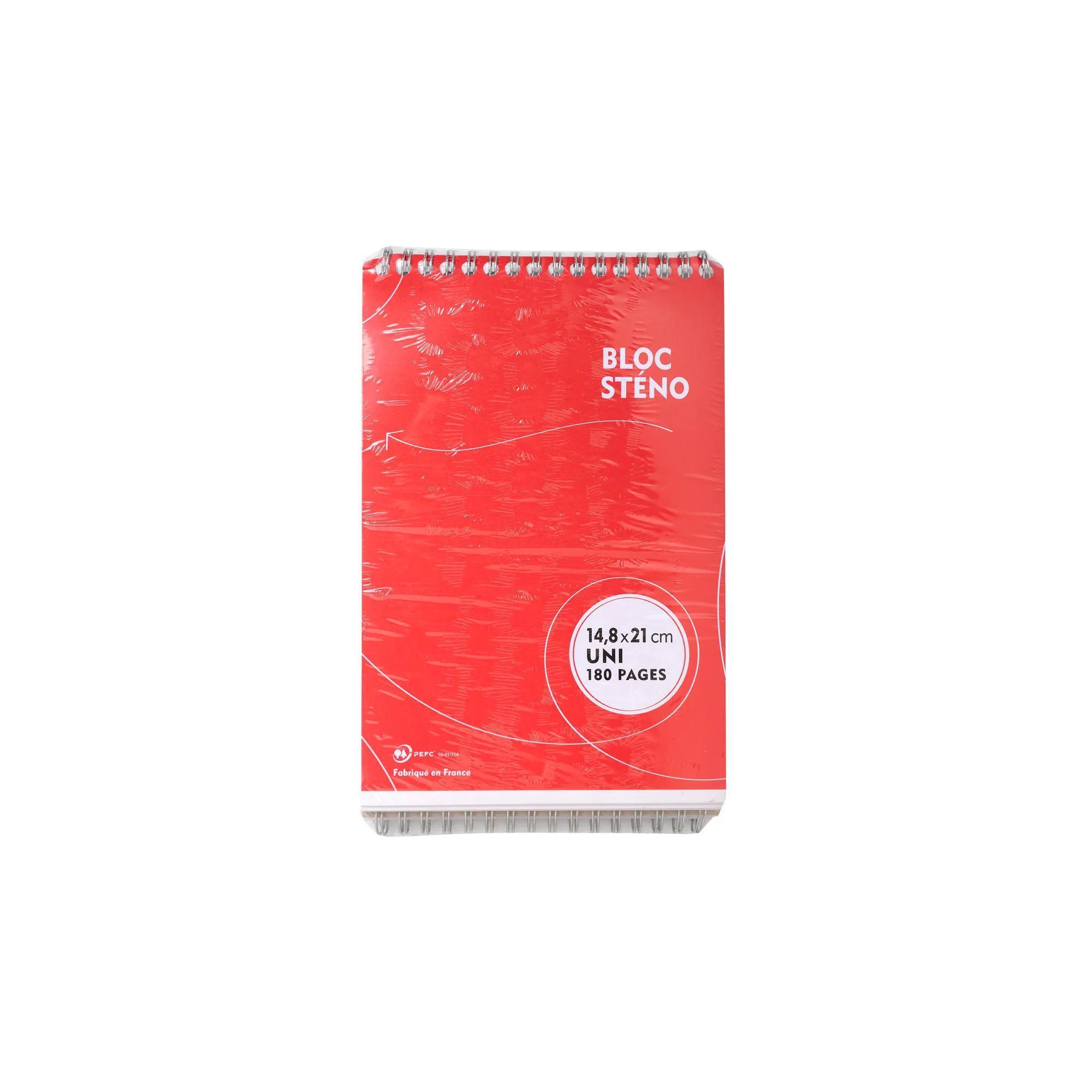 Lot de 2 blocs sténo - Format A5,180 pages