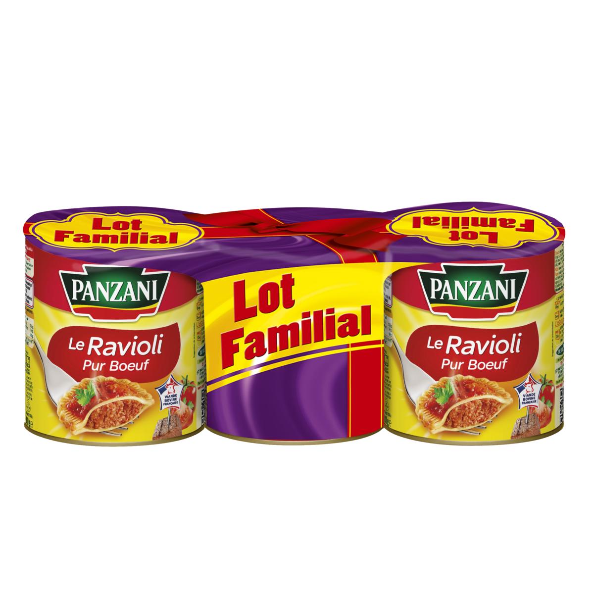 PANZANI Ravioli pur boeuf 3x800g
