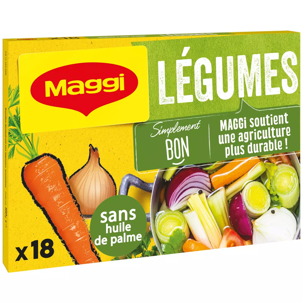 MAGGI Bouillon Kub de légumes 18 tablettes 180g