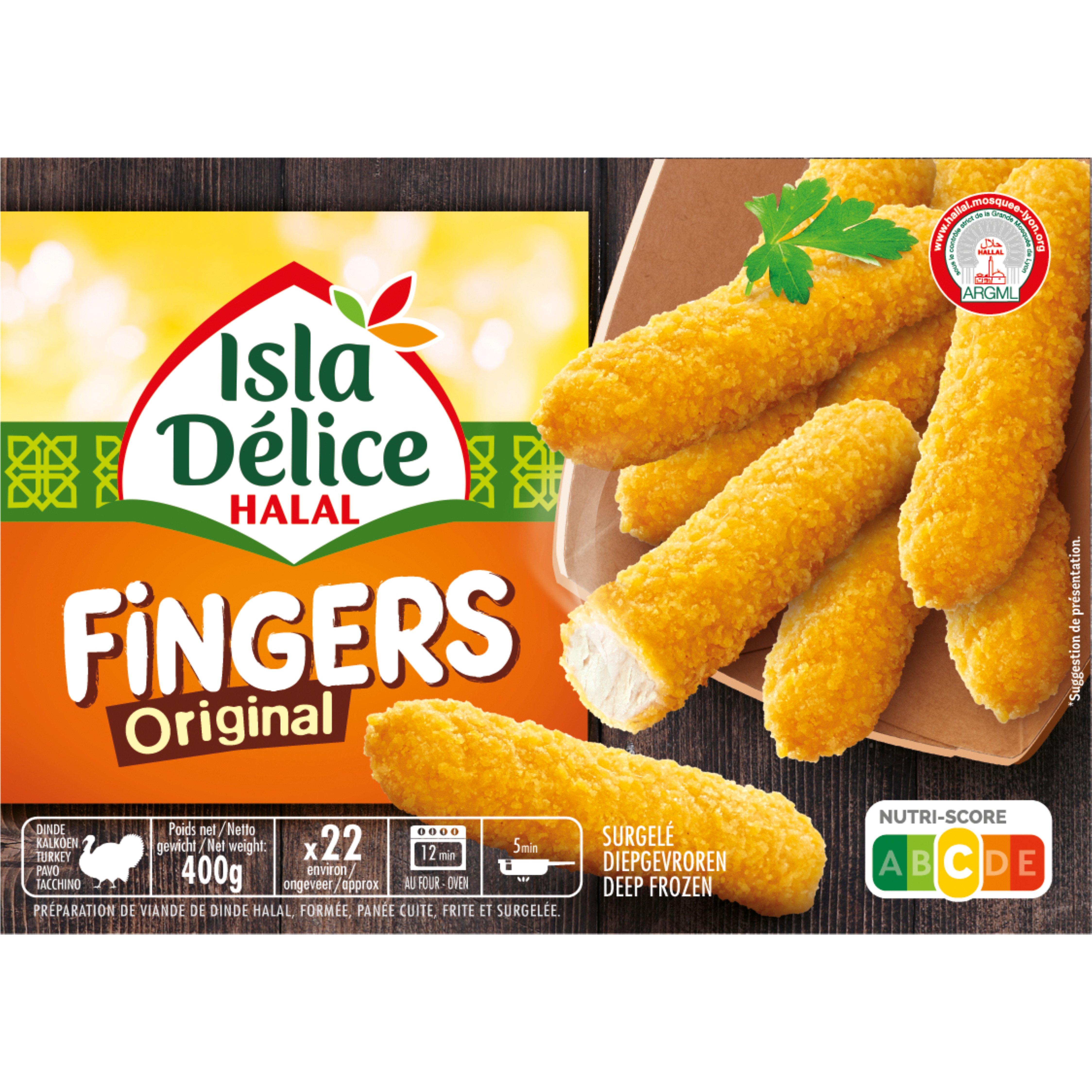 Voir la diapositive 2 : ISLA DELICE Fingers croustillant halal 22 pièces 400g