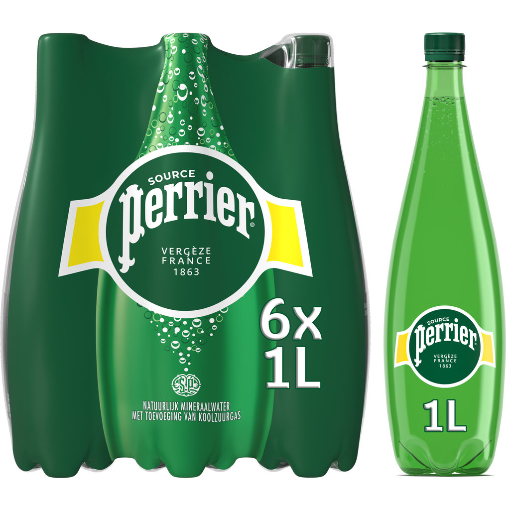 PERRIER Eau minérale naturelle gazeuse 6x1l