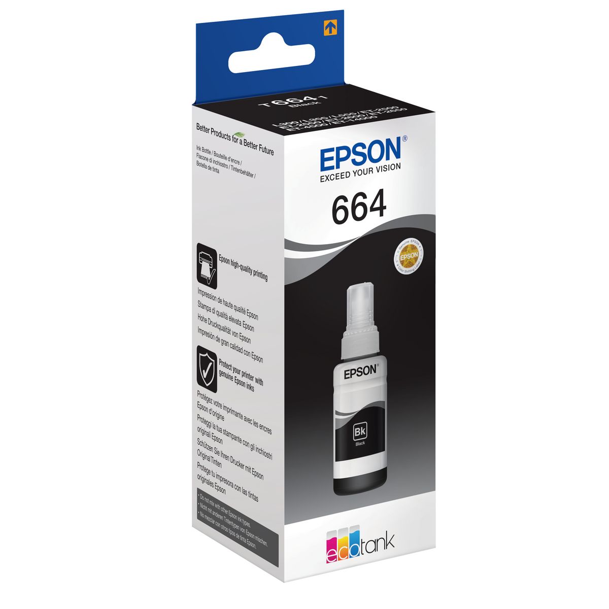 EPSON Bouteille d'encre Noire T6641