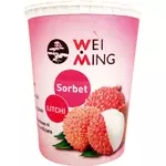 WEI MING Pot de crème glacée sorbet litchi 390g