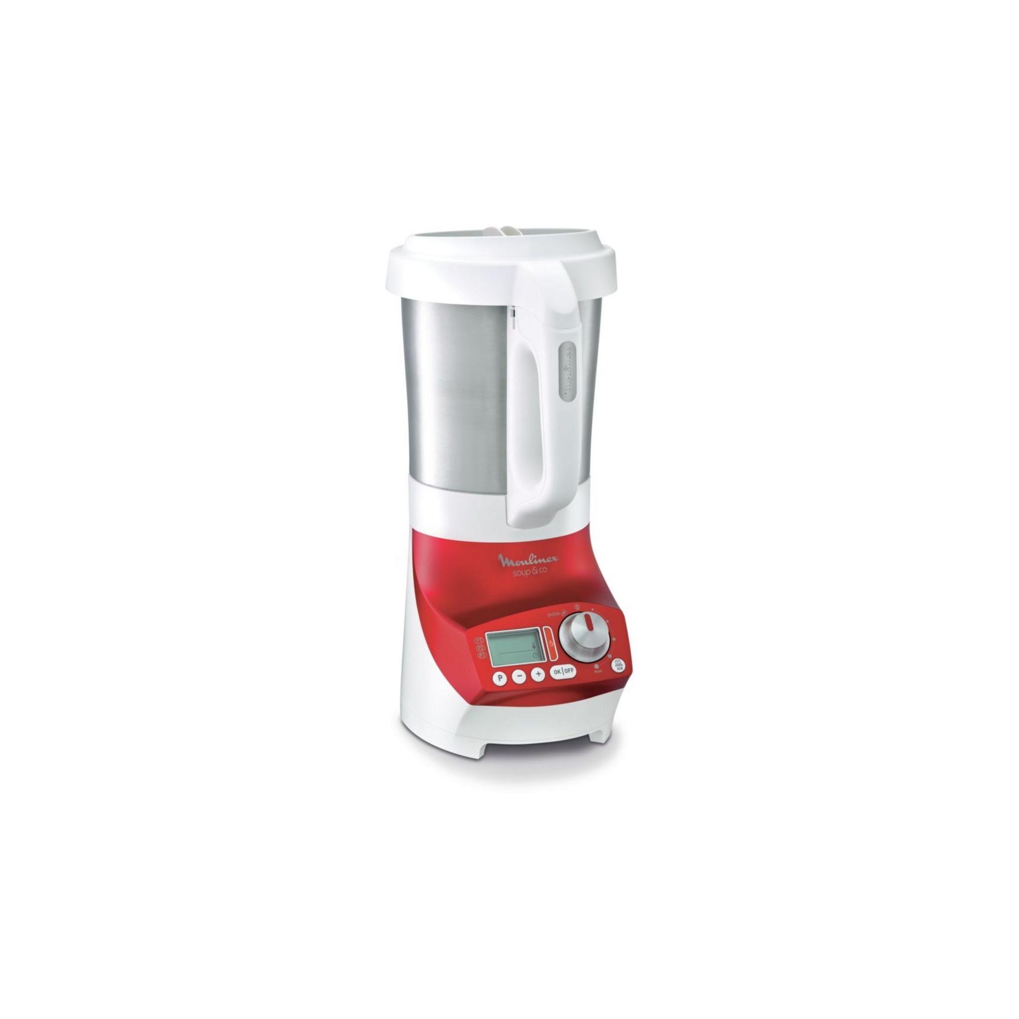 Voir la diapositive 1 : MOULINEX Blender chauffant LM906110 Soup & Co - Rouge et Blanc