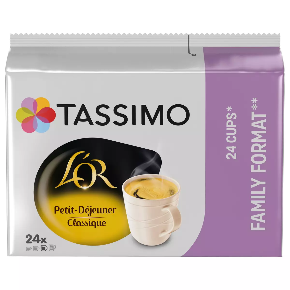 TASSIMO Dosettes de café L'Or petit déjeuner classique 24 dosettes 199g