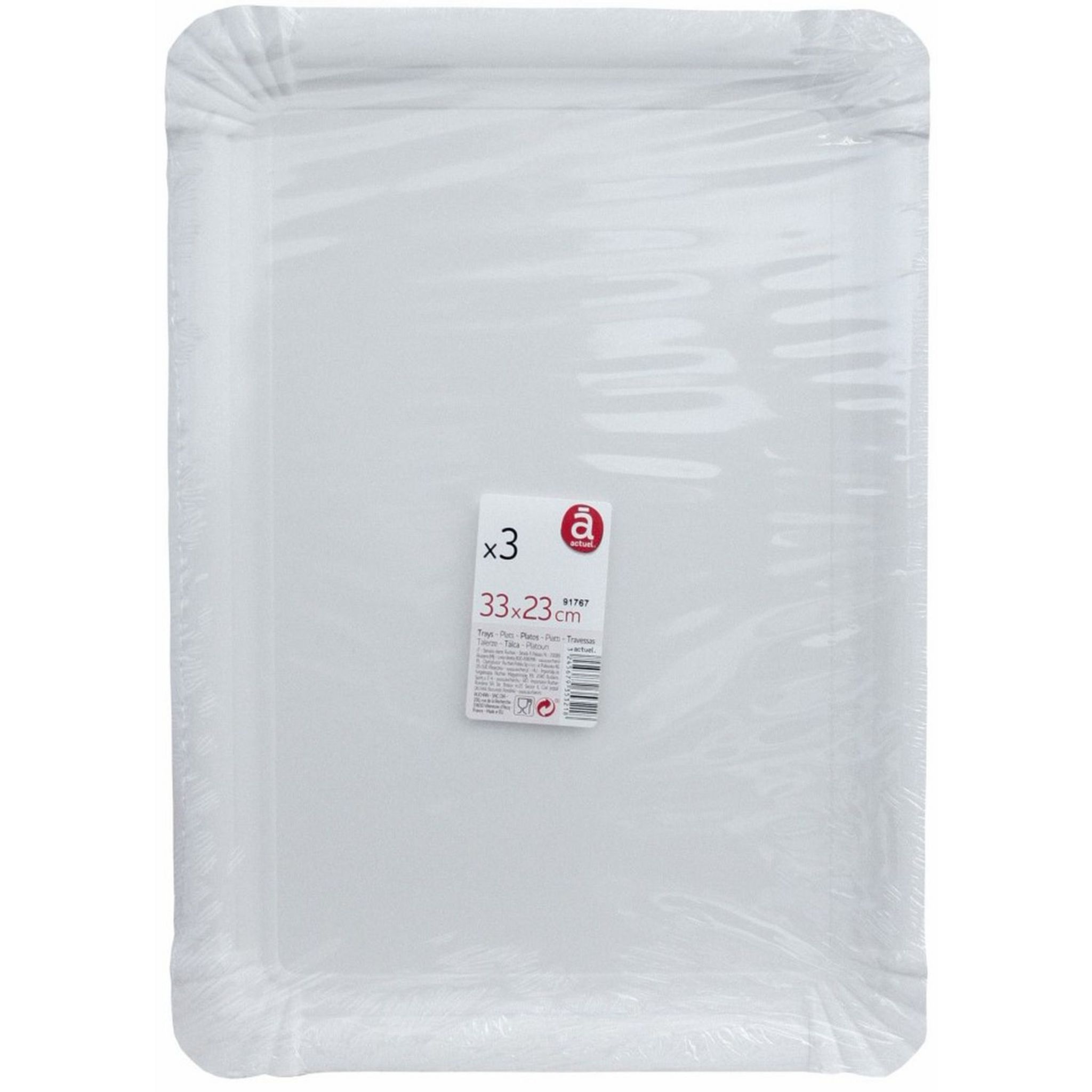 Plateaux 23x33cm en carton blanc