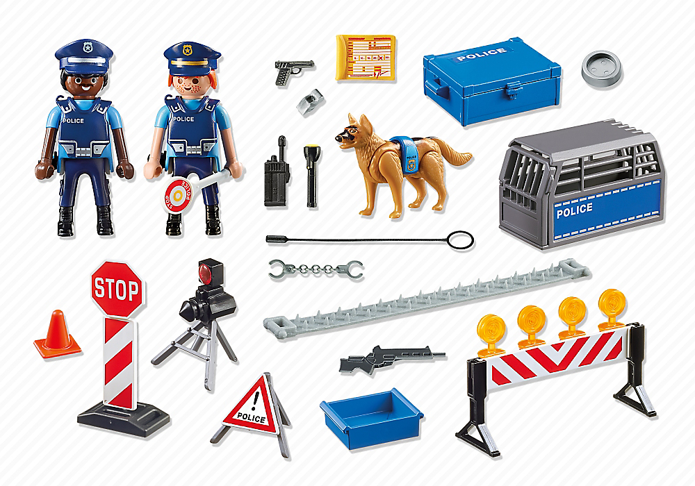 Voir la diapositive 2 : PLAYMOBIL City Action 6924 - barrage de police