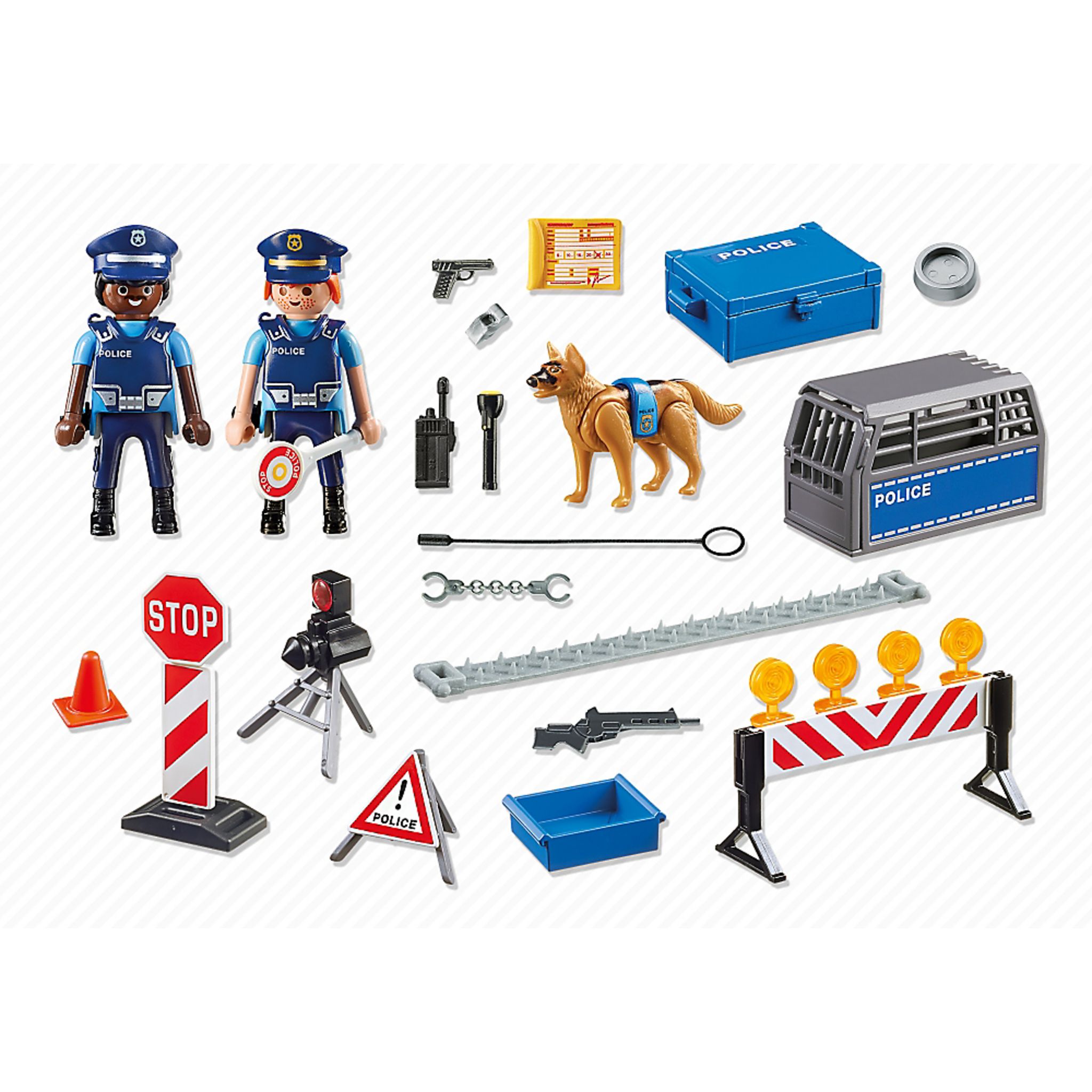 Voir la diapositive 2 : PLAYMOBIL City Action 6924 - barrage de police