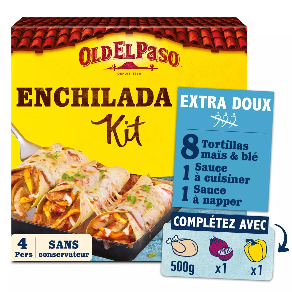 OLD EL PASO Kit enchilada sans piment pour 4 personnes 585g