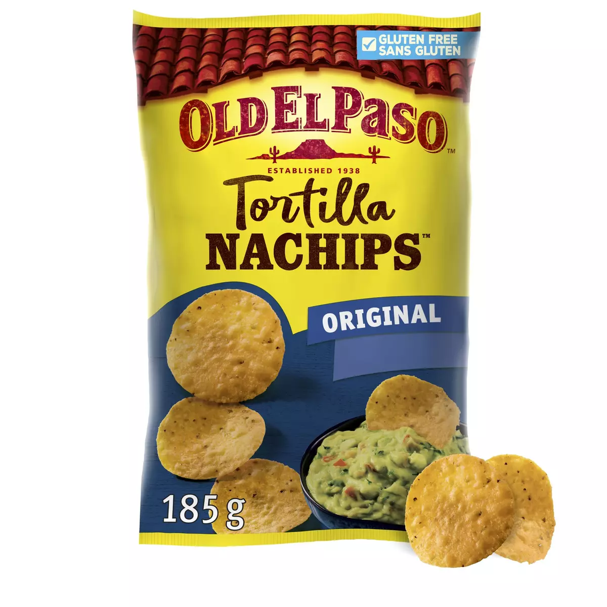 OLD EL PASO Tortilla nachips original sans gluten 185g