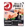 Voir la diapositive 2 : AUCHAN Blanc de poulet 8 tranches 240g