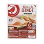 Voir la diapositive 2 : AUCHAN Blanc de dinde 6 tranches 180g