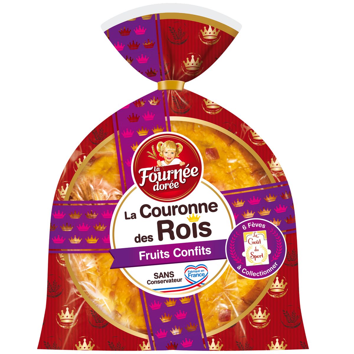 FOURNEE DOREE Couronne des rois aux fruits confits 1 pièce 350g
