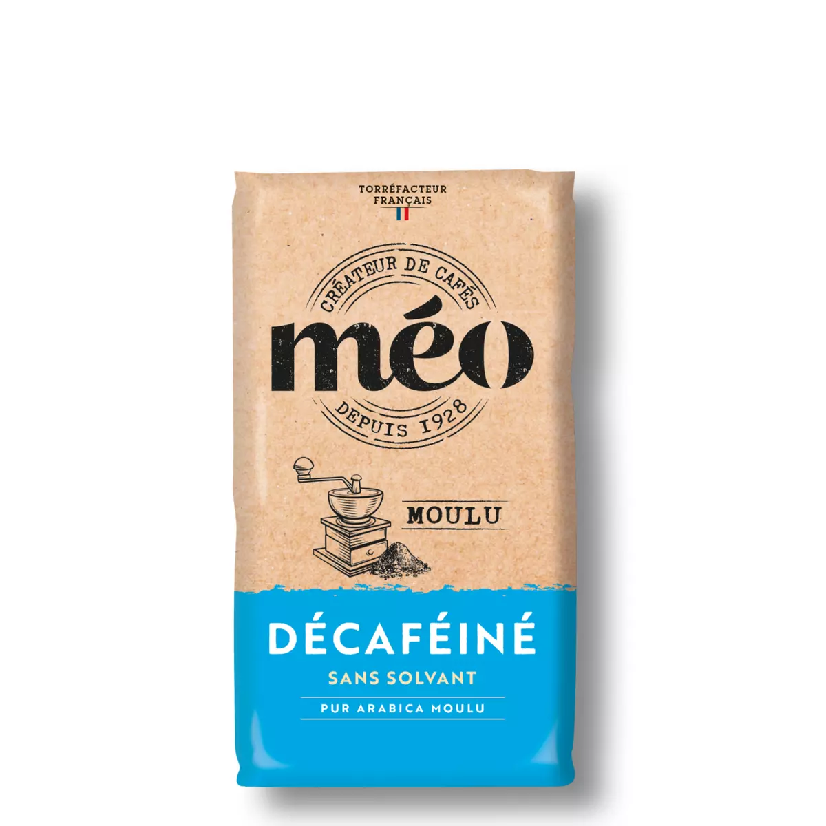 MEO Café moulu décaféiné sans solvant pur arabica 250g
