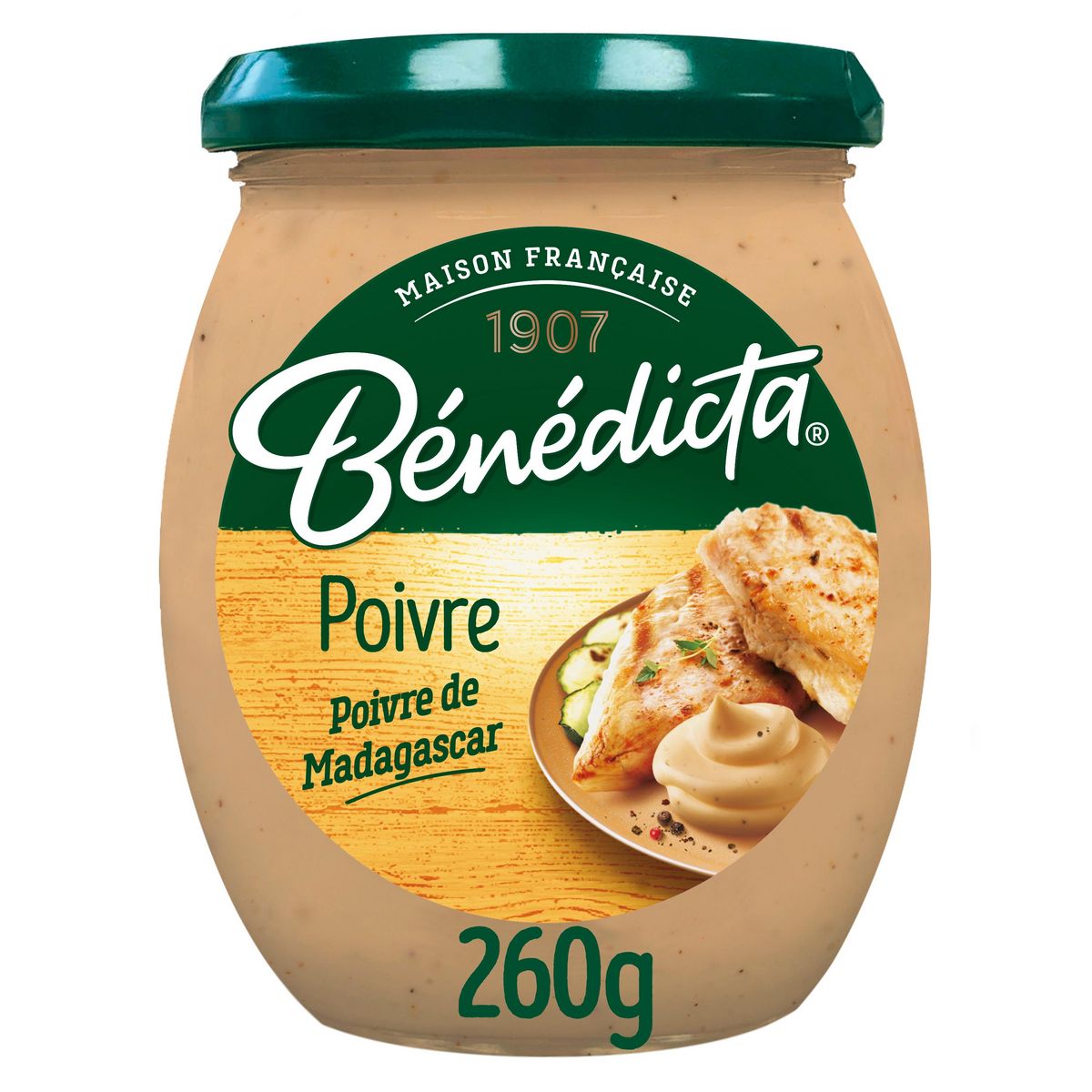 BENEDICTA Sauce au poivre de Madagascar en bocal 260g