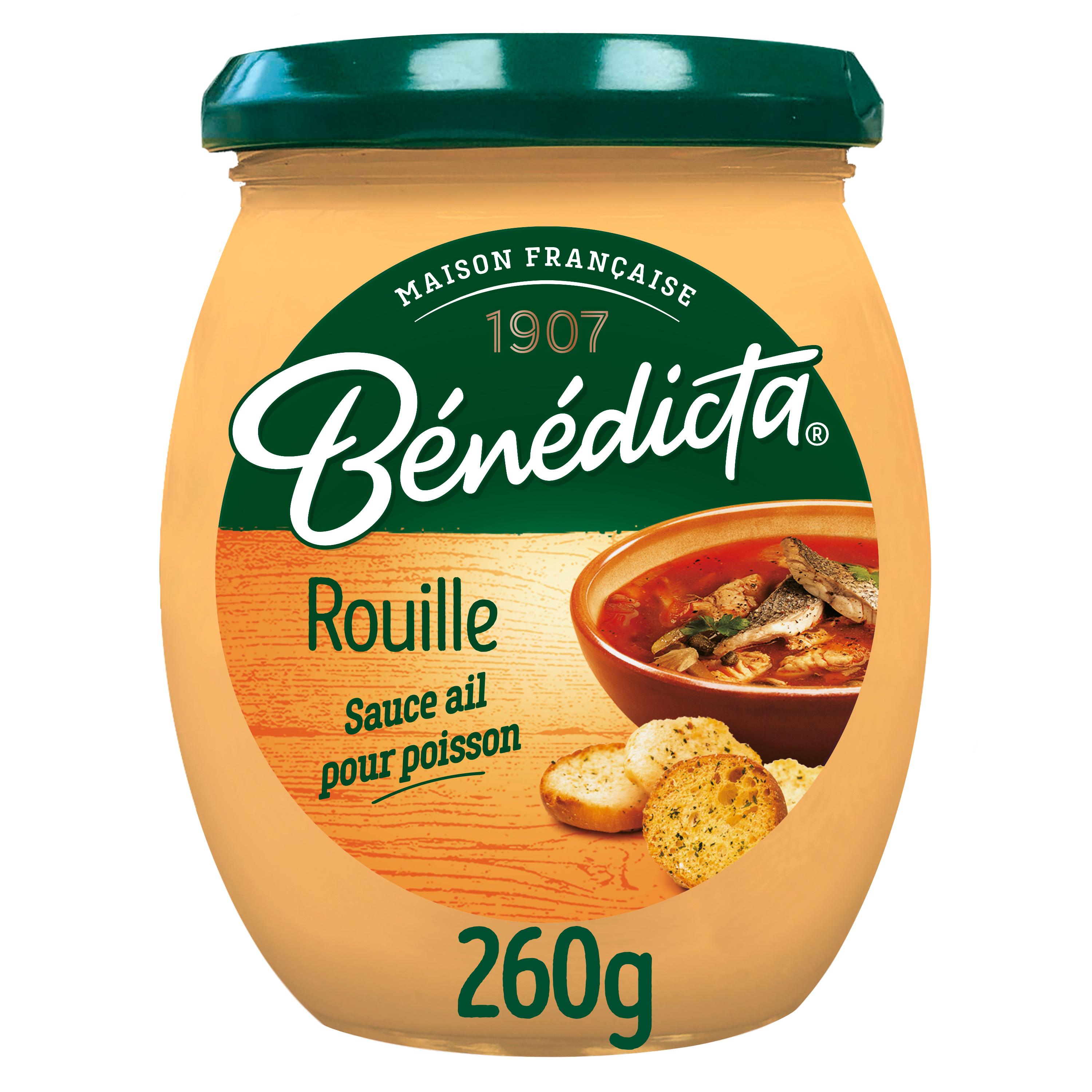 Voir la diapositive 2 : BENEDICTA Sauce rouille saveur ail pour poisson 260g