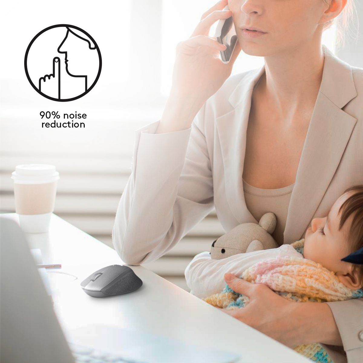 LOGITECH Souris Sans Fil M330 Silent PLUS pour PC/Mac