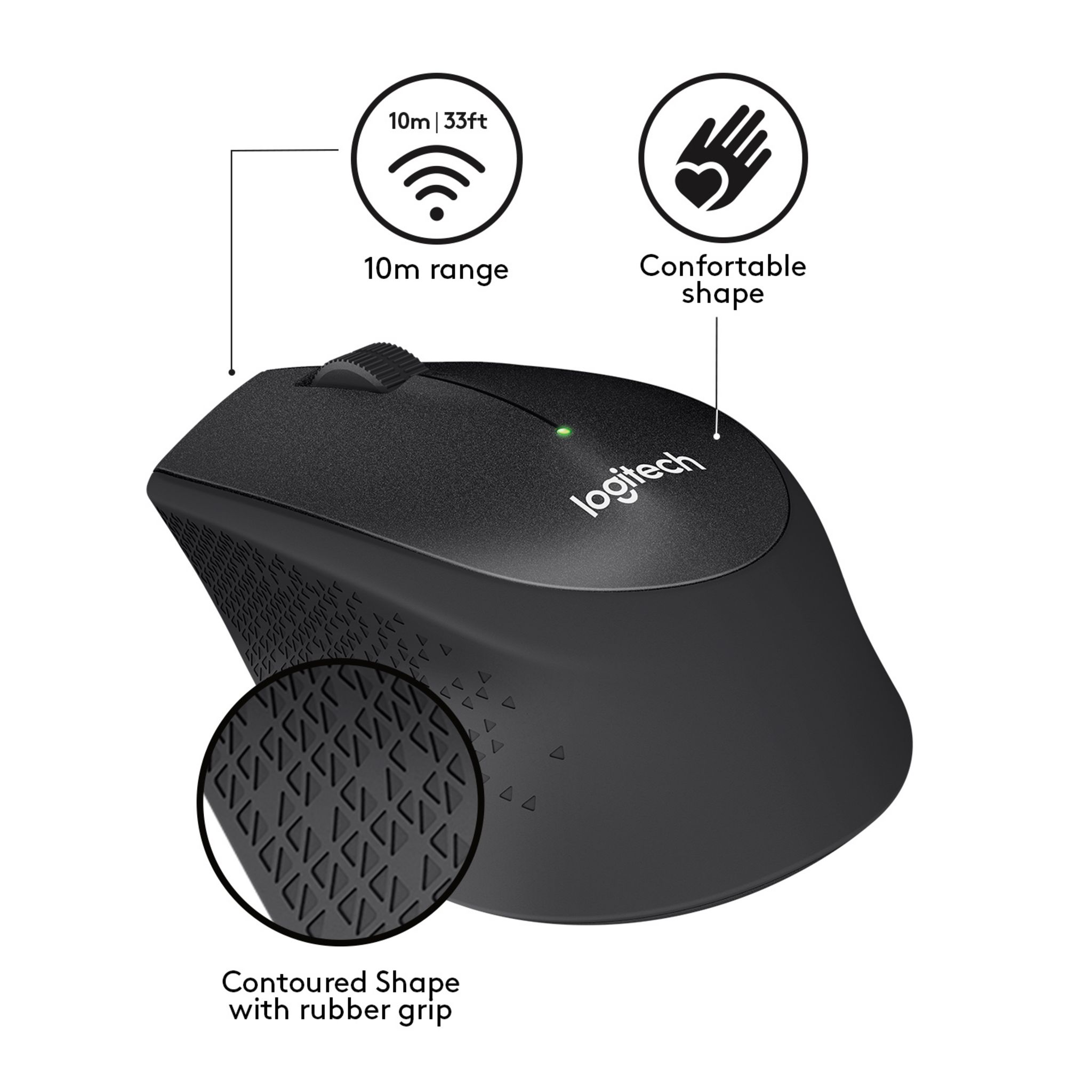 Voir la diapositive 13 : LOGITECH Souris Sans Fil M330 Silent PLUS pour PC/Mac