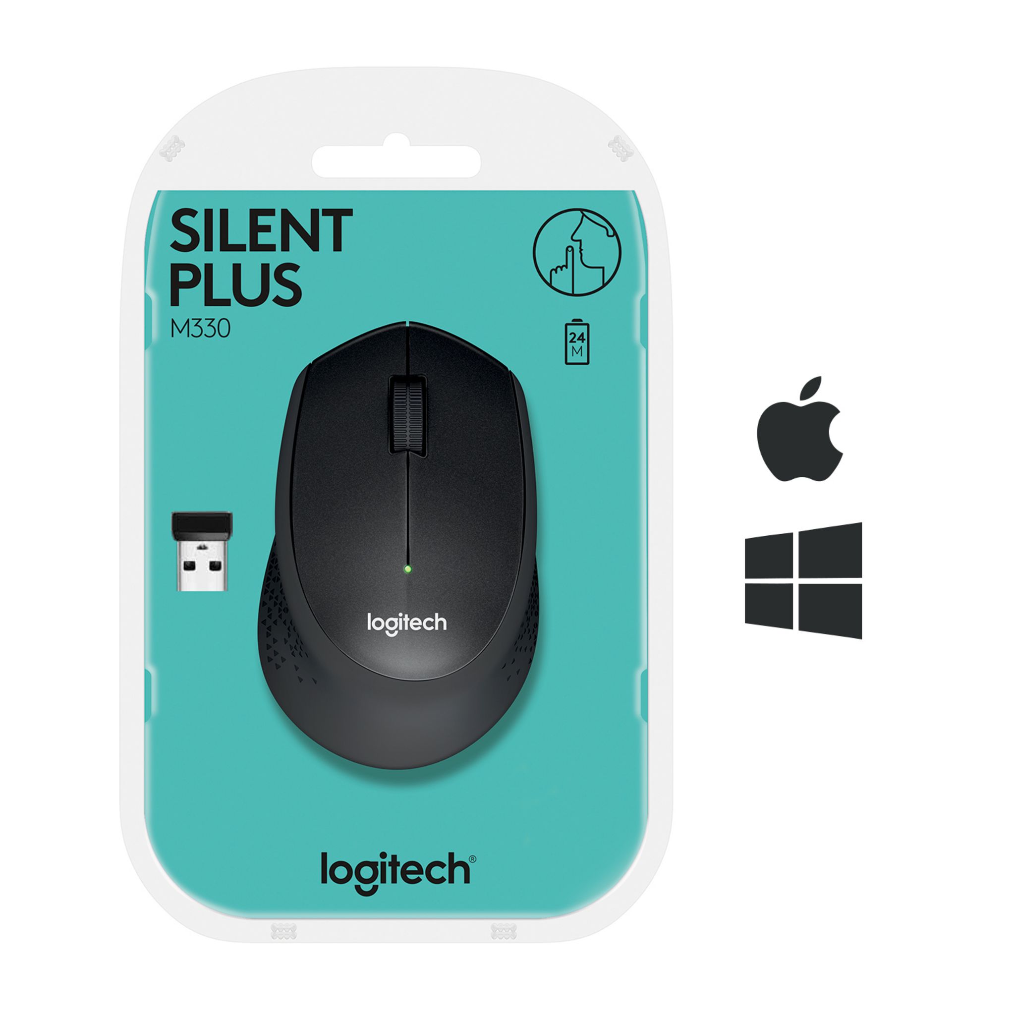 Voir la diapositive 15 : LOGITECH Souris Sans Fil M330 Silent PLUS pour PC/Mac