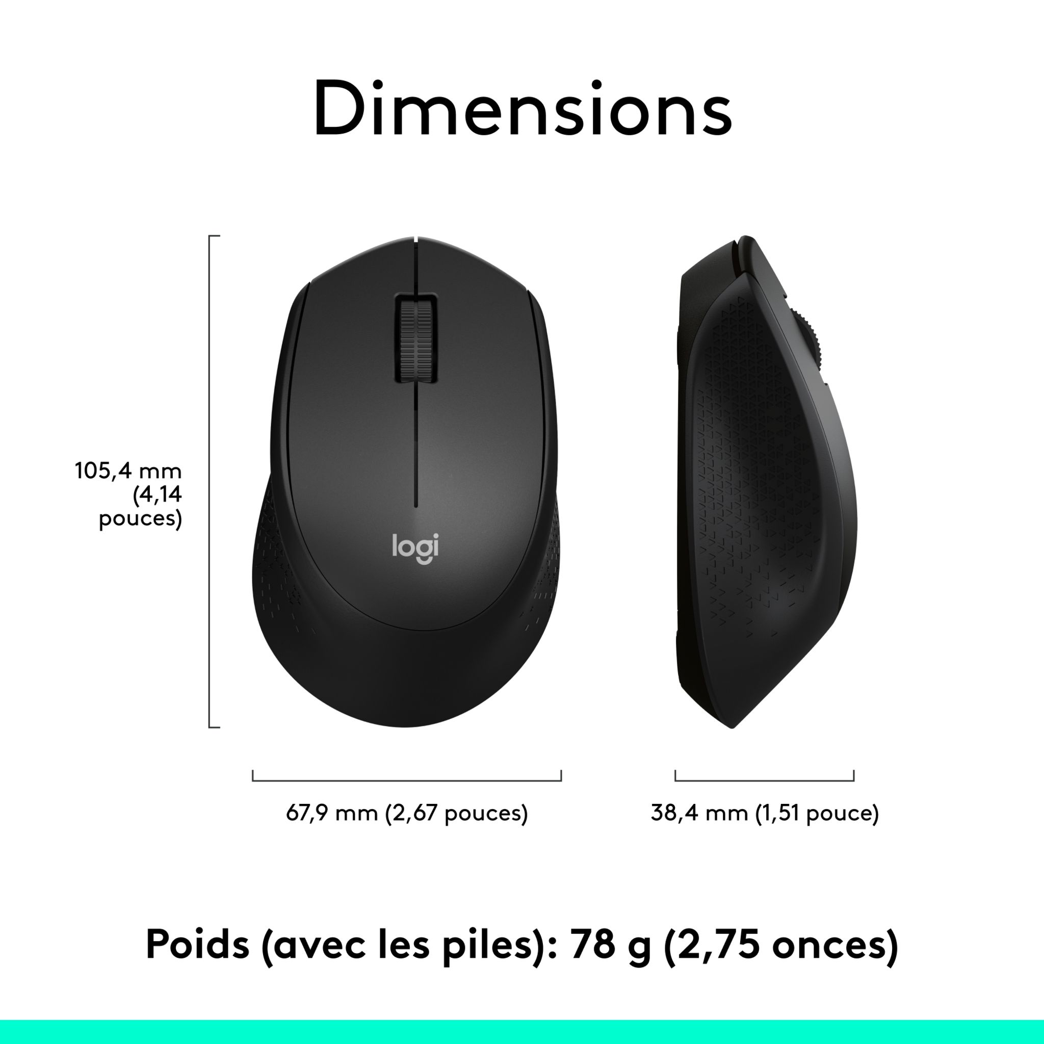 Voir la diapositive 8 : LOGITECH Souris Sans Fil M330 Silent PLUS pour PC/Mac