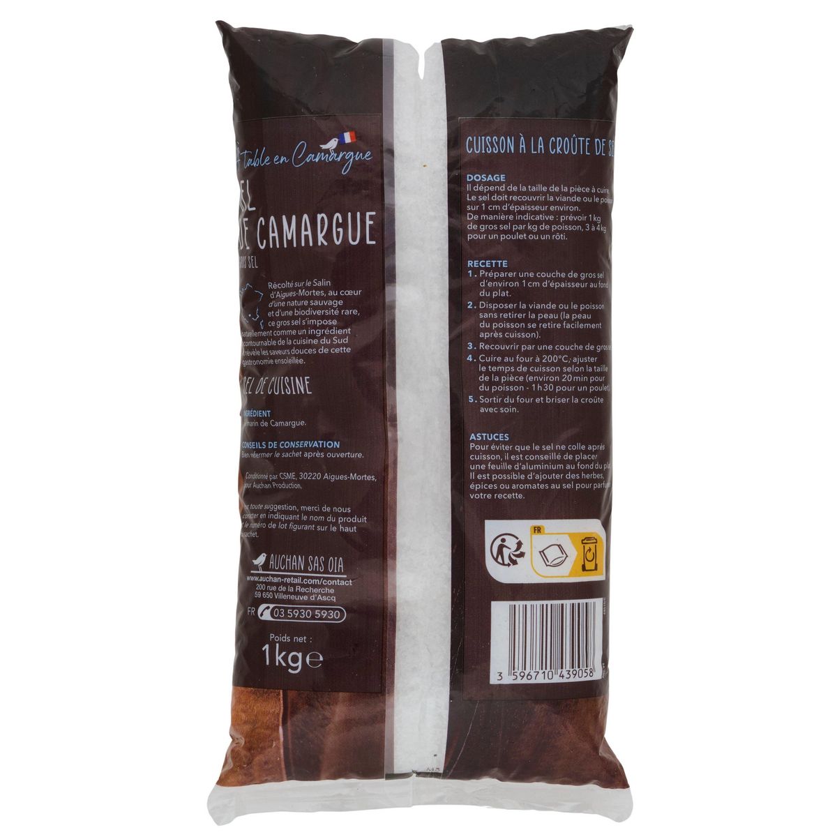 AUCHAN TERROIR Gros sel de camargue 1kg