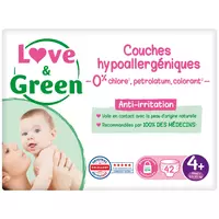 Love And Green Couches Hypoallergéniques Taille 1 2 à 5Kg Paquet de 23 -  MonClubBeauté