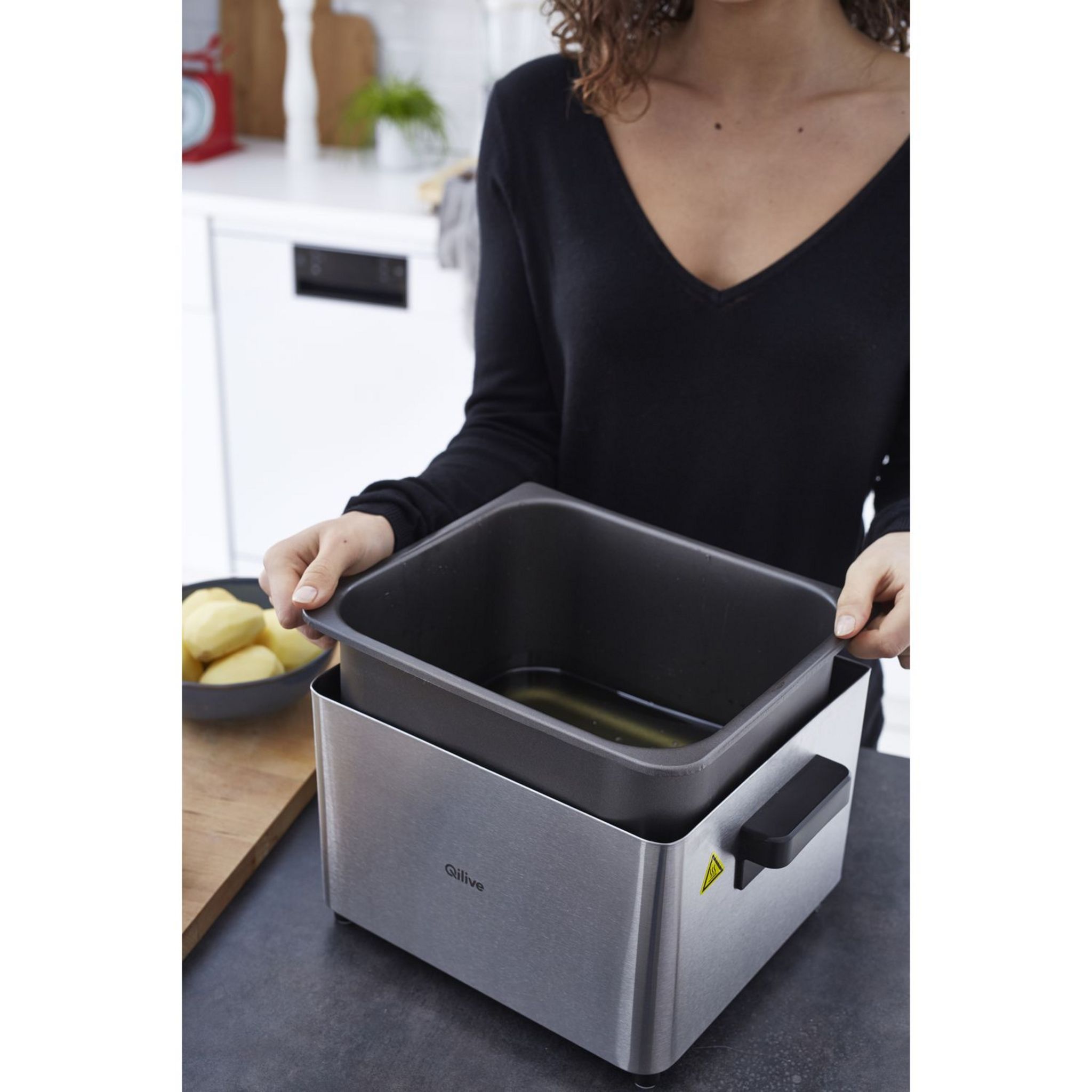 Voir la diapositive 5 : QILIVE Friteuse électrique semi-professionnelle Deep Fryer 871358 Q.5740