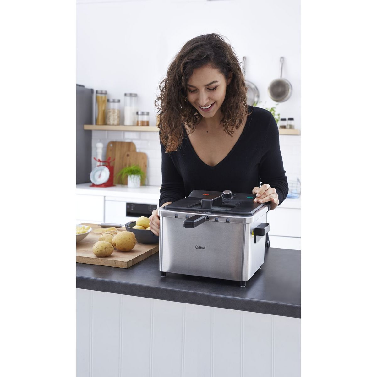 QILIVE Friteuse électrique semi-professionnelle Deep Fryer 871358 Q.5740