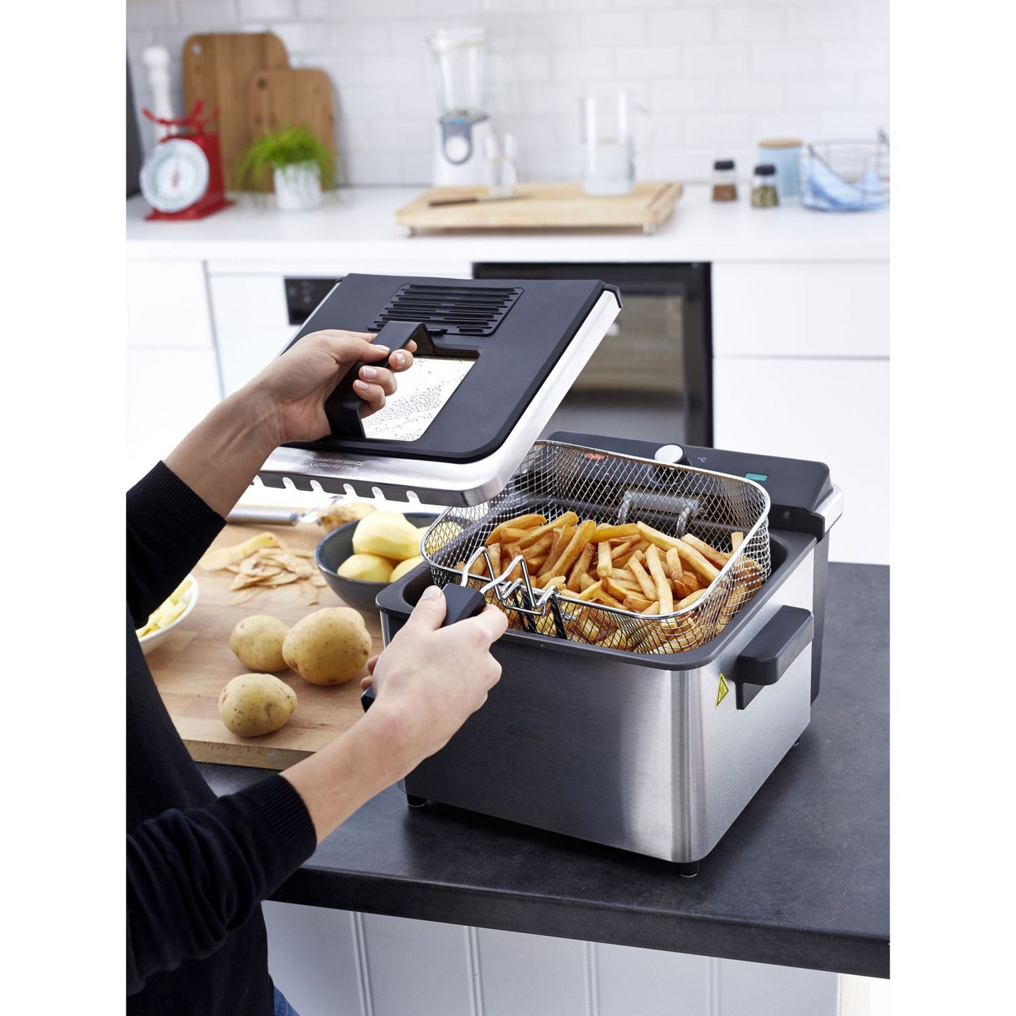 Voir la diapositive 11 : QILIVE Friteuse électrique semi-professionnelle Deep Fryer 871358 Q.5740