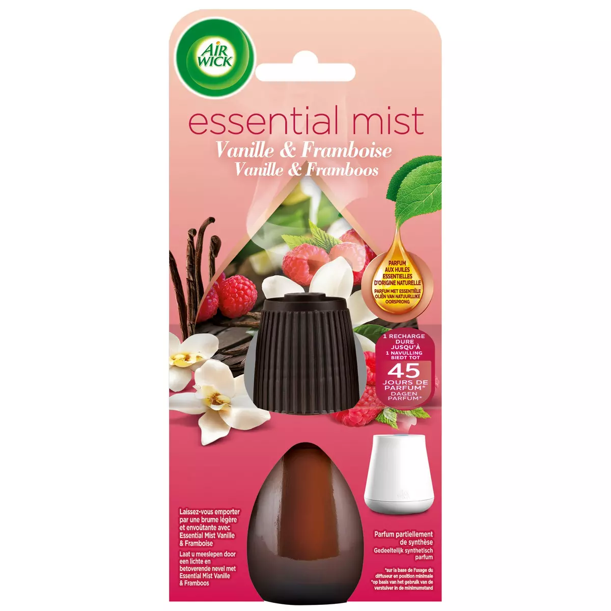 AIR WICK Essential Mist recharge vanille & framboise 20ml