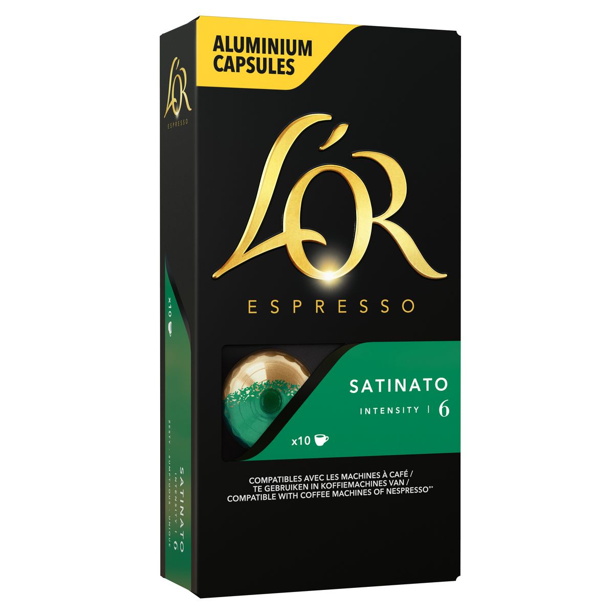 L'OR ESPRESSO Capsules de café satinato n°6 compatibles Nespresso 10 capsules 52g