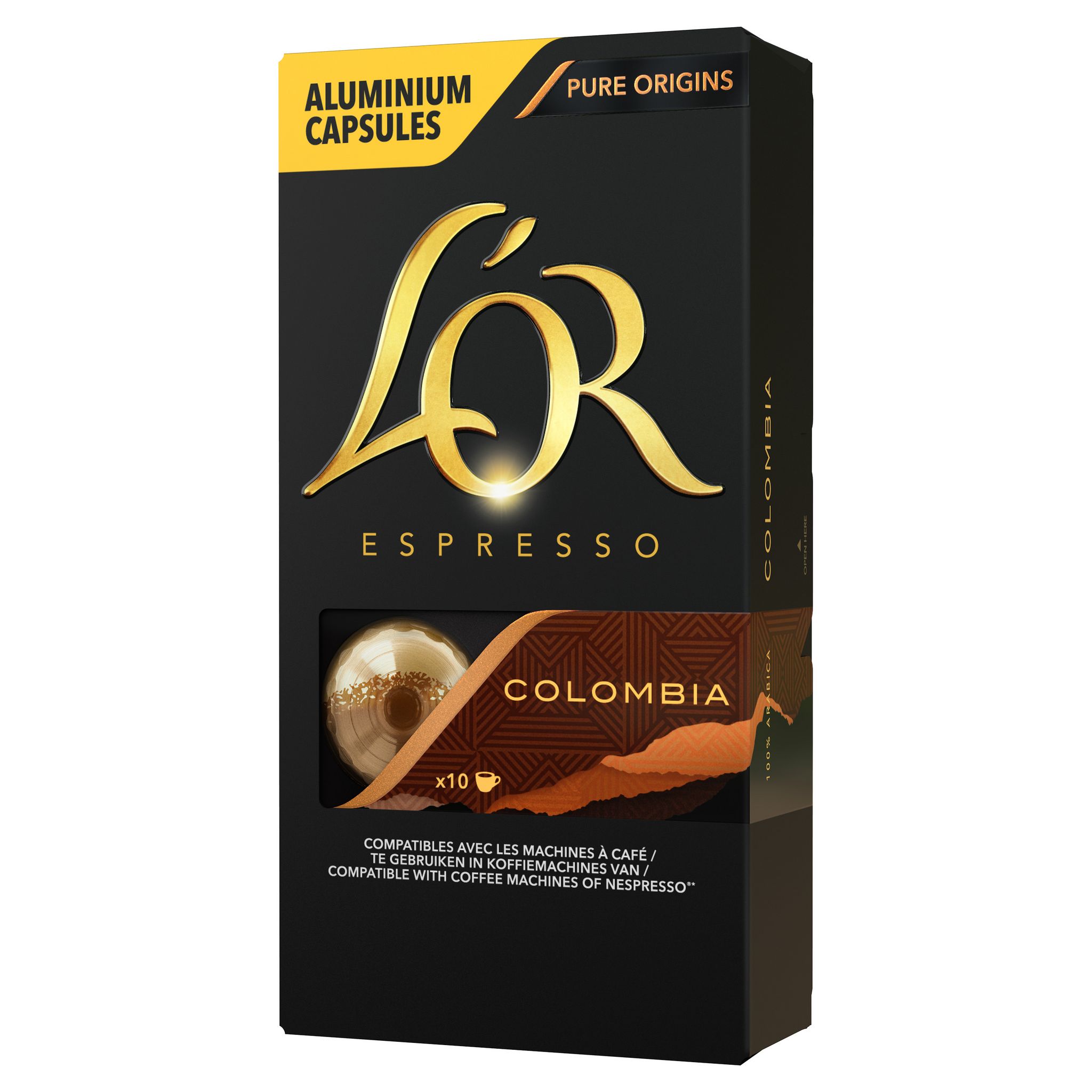 Voir la diapositive 3 : L'OR ESPRESSO Capsules de café Colombia Andes compatibles Nespresso 10 capsules 52g