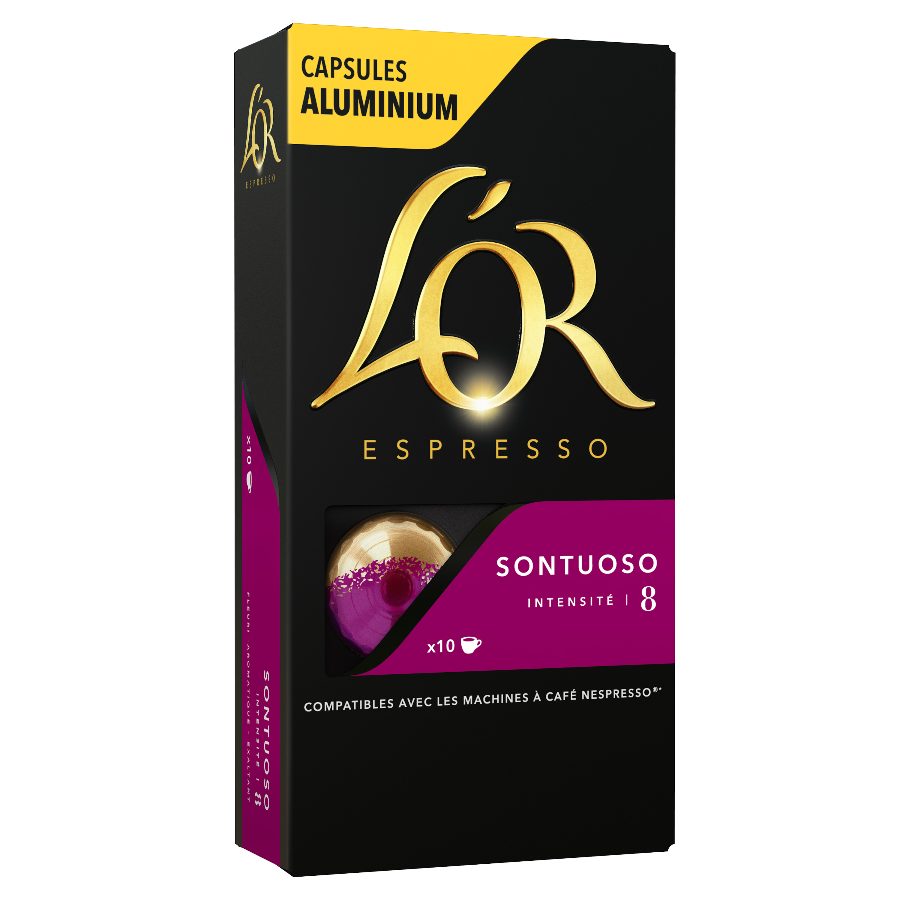 Voir la diapositive 3 : L'OR Espresso Capsules de café sontuoso intensité 8 compatibles Nespresso 10 capsules 52g