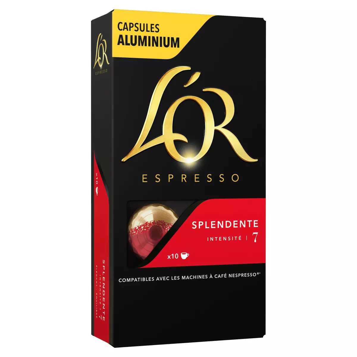 L'OR Capsules de café splendente intensité 7 compatibles Nespresso 10 capsules 52g