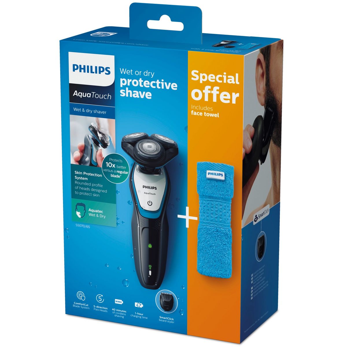 PHILIPS Rasoir électrique AquaTouch S5070/65