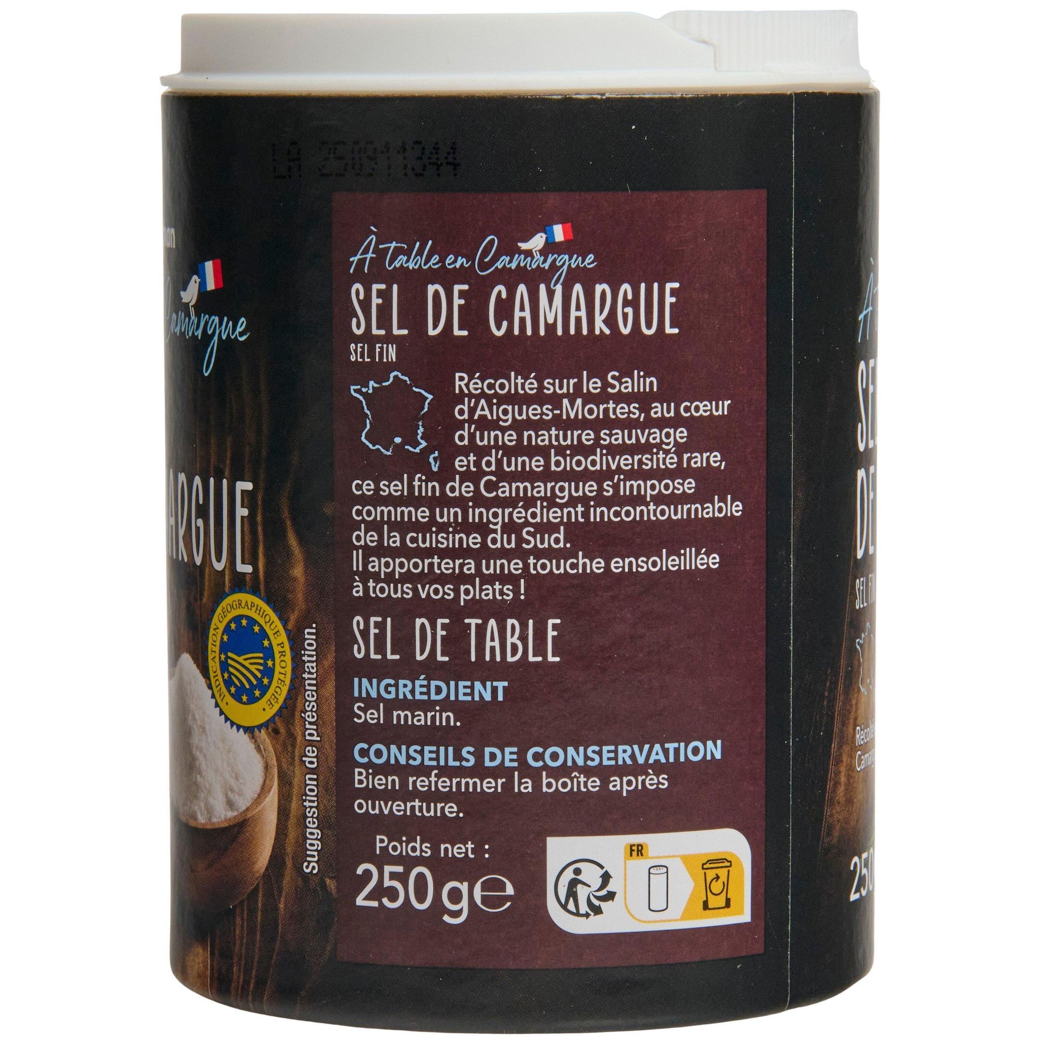 Voir la diapositive 2 : AUCHAN TERROIR Sel fin de Camargue 250g