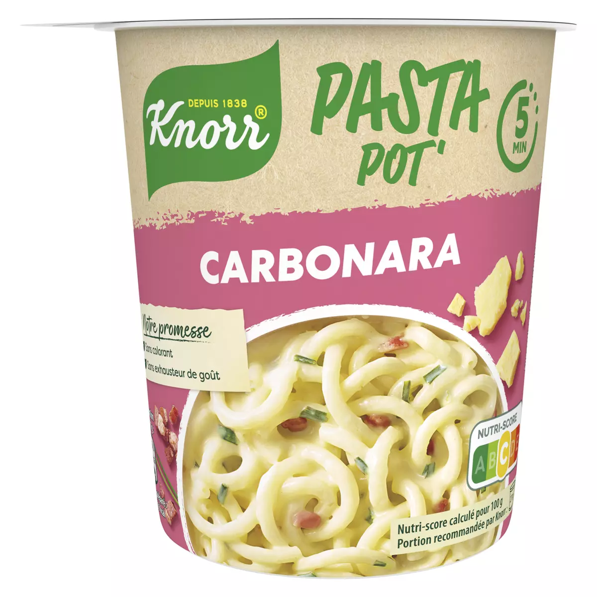 KNORR Cup pâtes carbonara Pasta pot prêt en 5 minutes 1 personne 71g