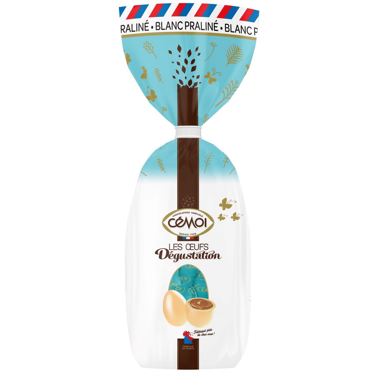 CEMOI Œufs dégustation chocolats blancs pralinés 185g