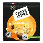 CARTE NOIRE Dosettes de café classique intensité 5 compatibles Senseo 36 dosettes 250g