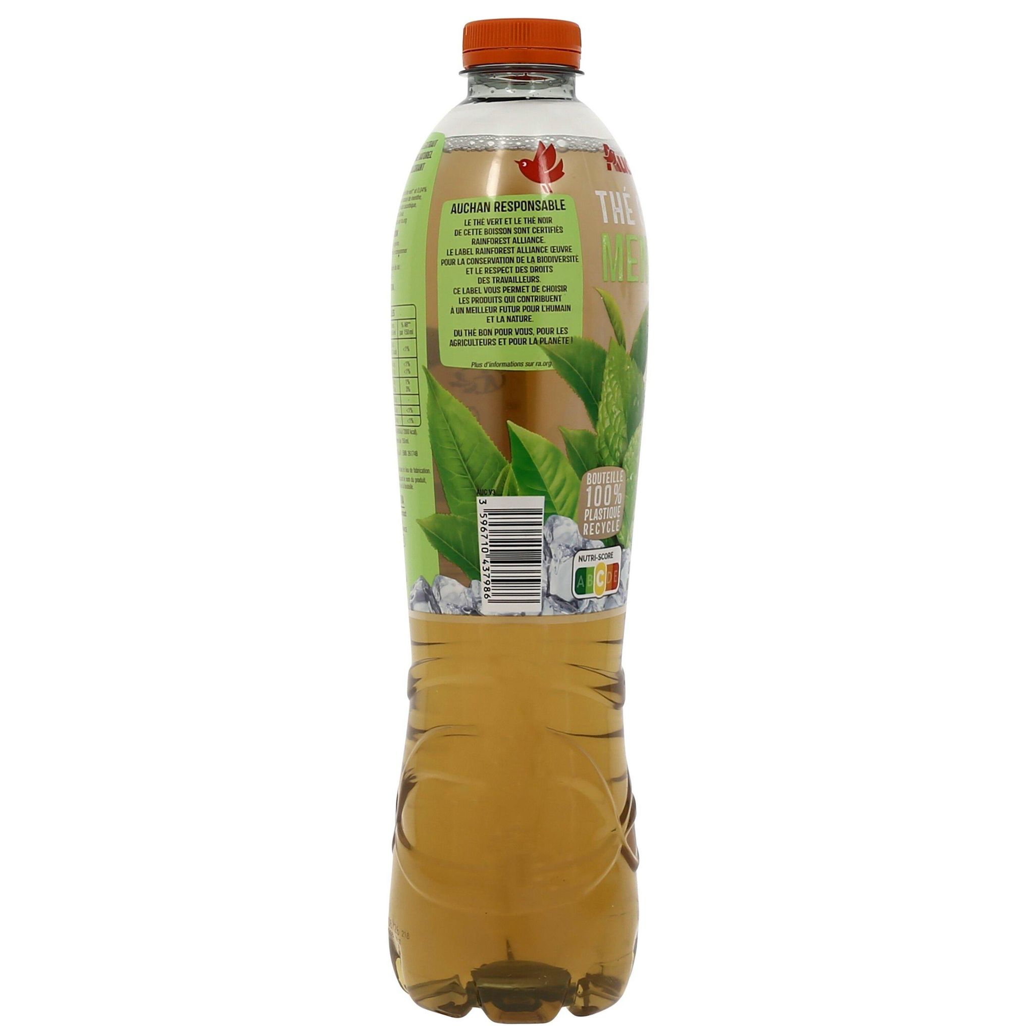 Voir la diapositive 2 : AUCHAN Thé glacé à la menthe 1,5l