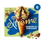 EXTREME Cône glacé chocolat pistache 6 pièces 426g