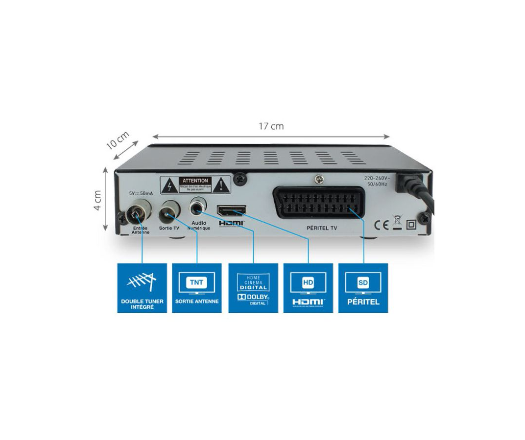 Voir la diapositive 2 : SEDEA SNT-912 HD - Décodeur TNT