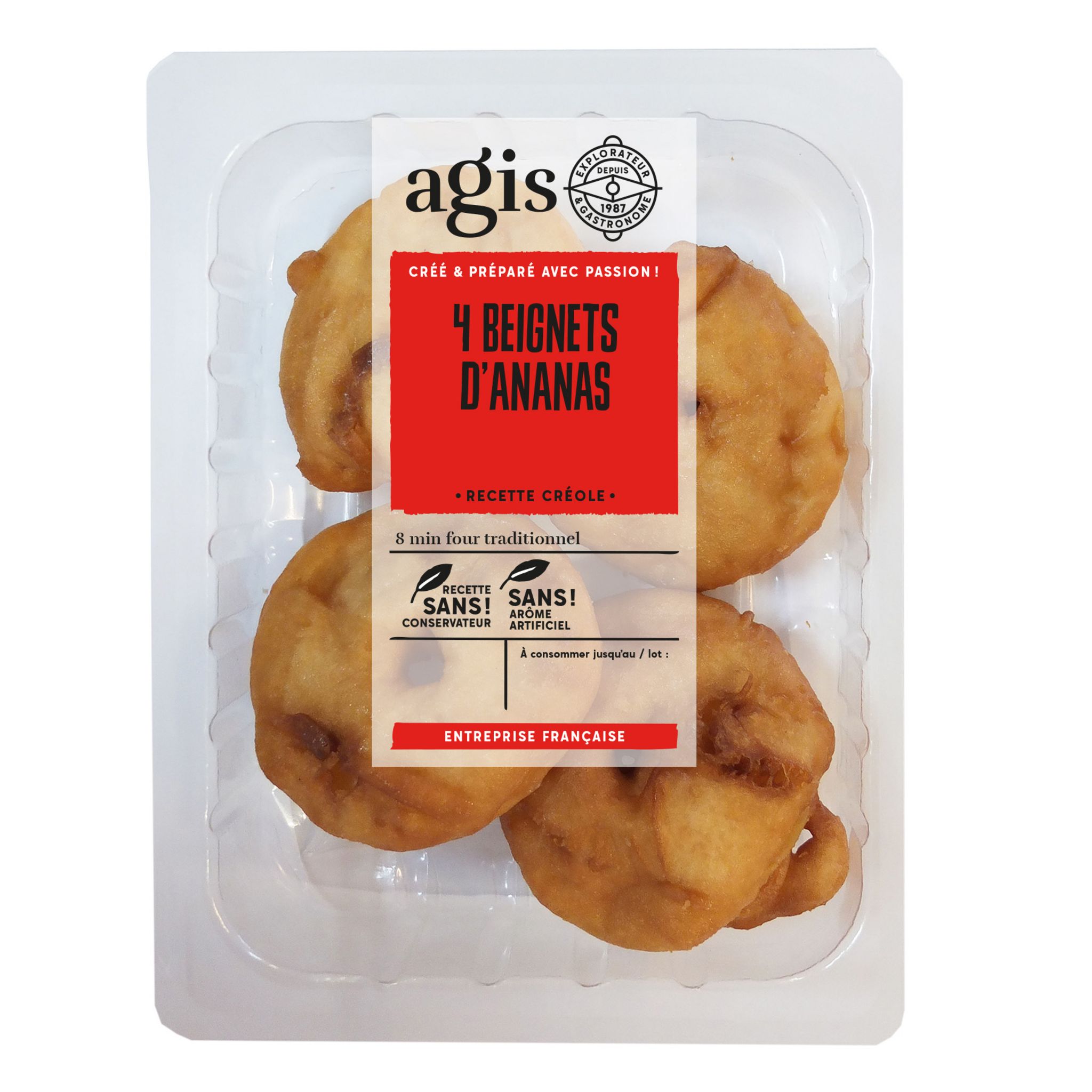 AGIS Collection d'Asie Beignet d'ananas 4 pièces 200g