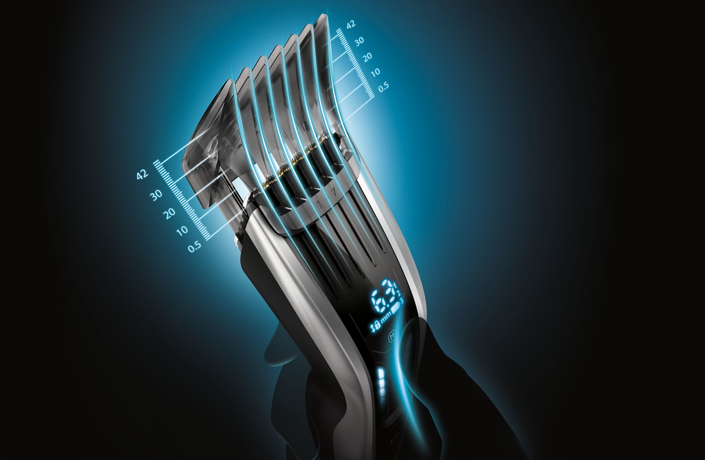 Voir la diapositive 5 : PHILIPS Tondeuse à cheveux HC9450/15 Series 9000