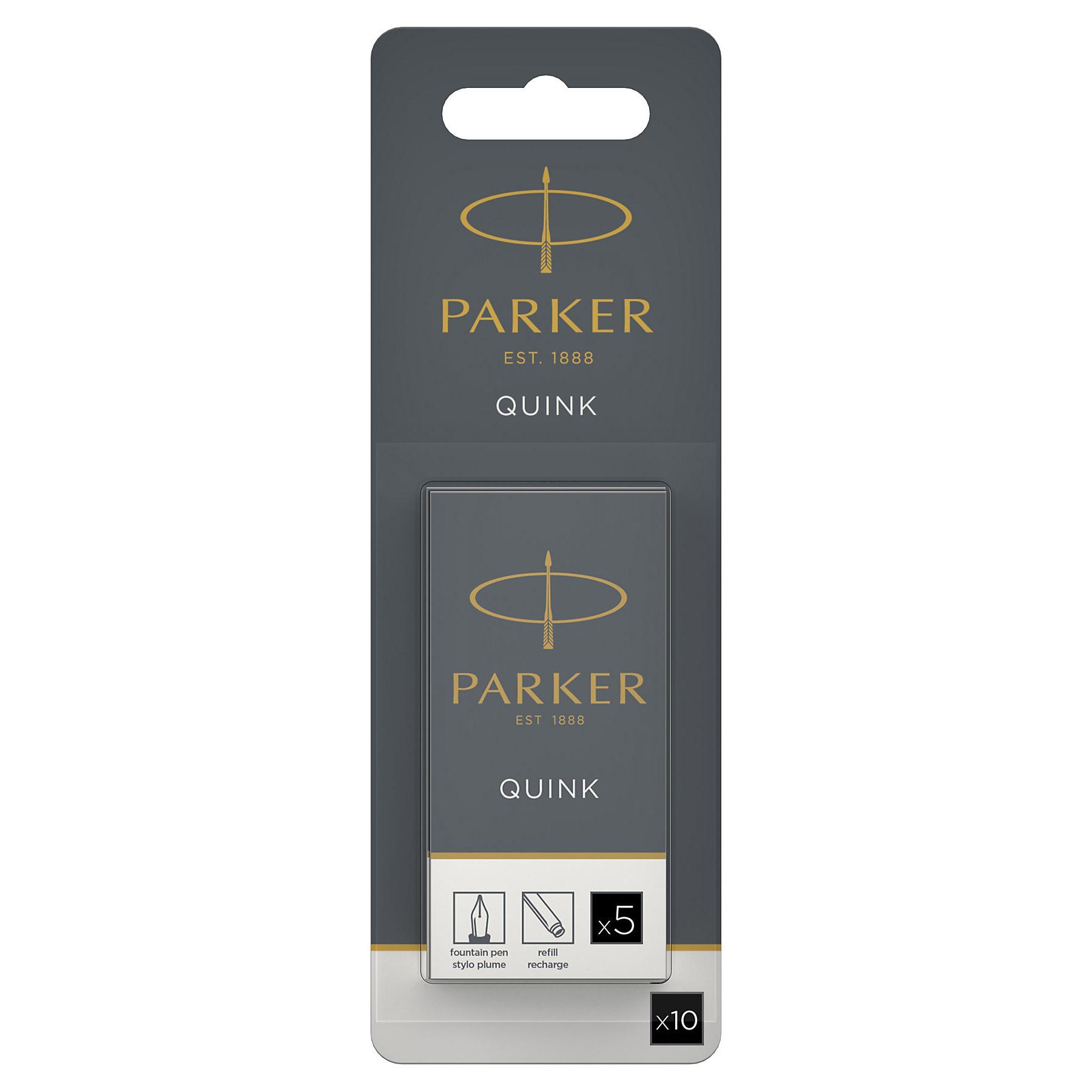 Cartouches longues x10 Parker Quink - Noir