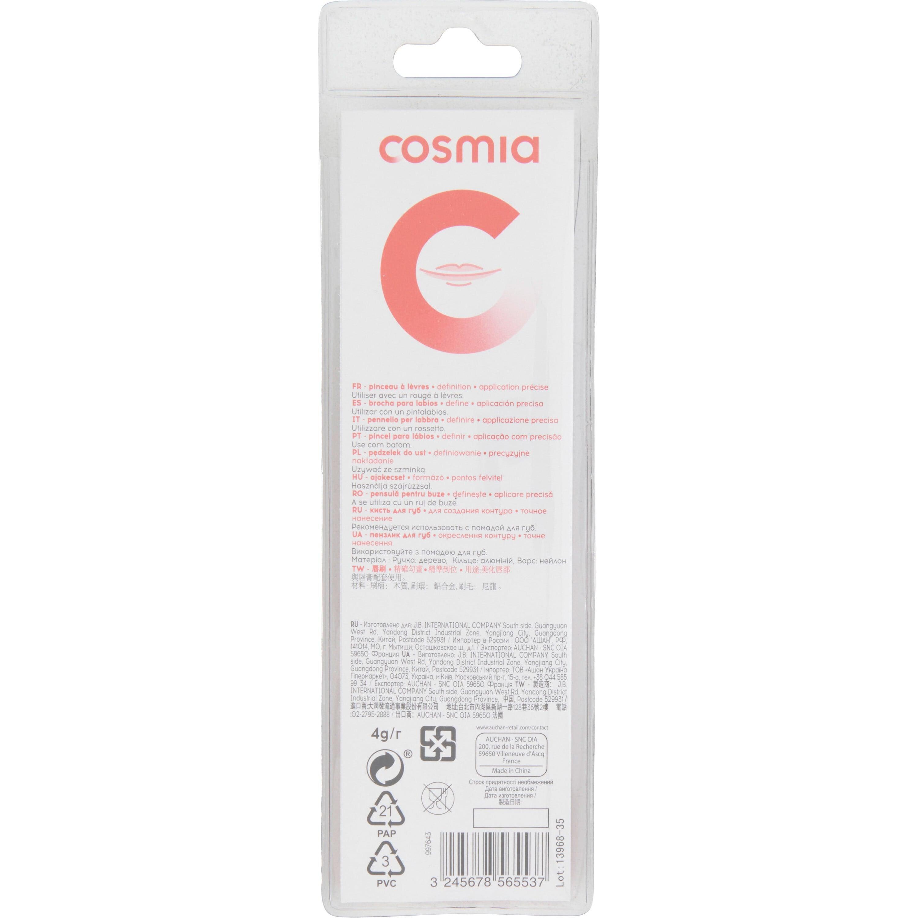 Voir la diapositive 2 : COSMIA Pinceau à lèvres 1 pièce