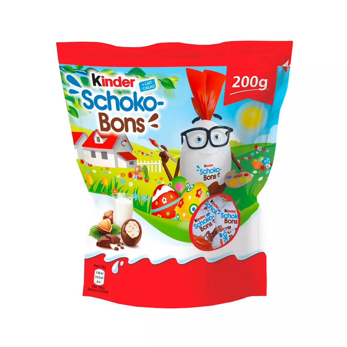 KINDER : Schokobons - Bonbons au chocolat et noisettes - chronodrive
