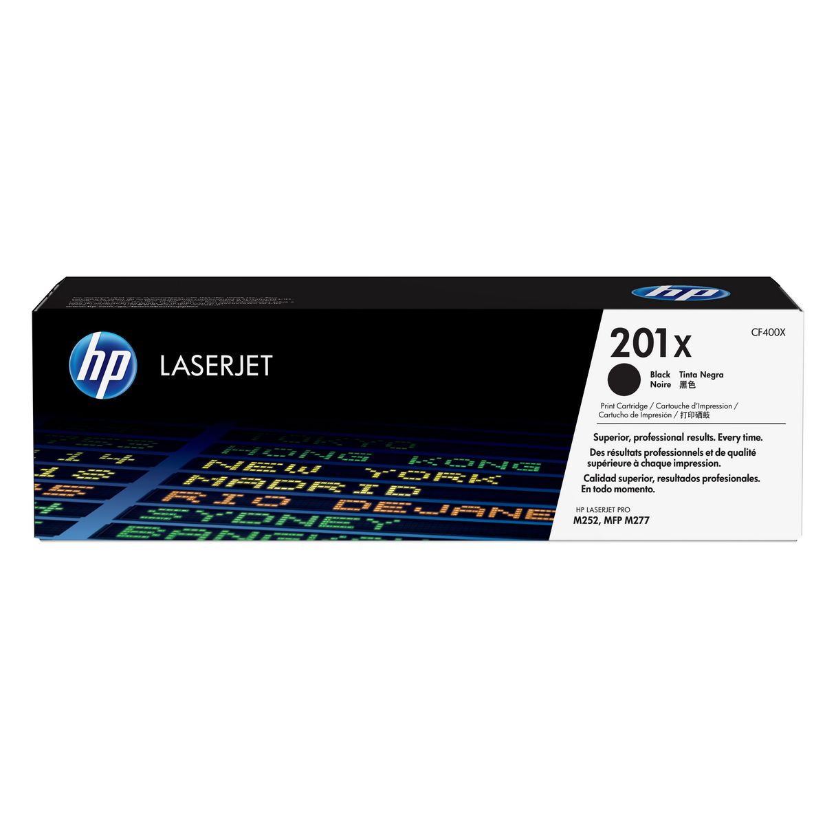 HP Toner HP 201X Noir grande capacité Authentique CF400X pour HP Color LaserJet Pro M252 / M274 / M277
