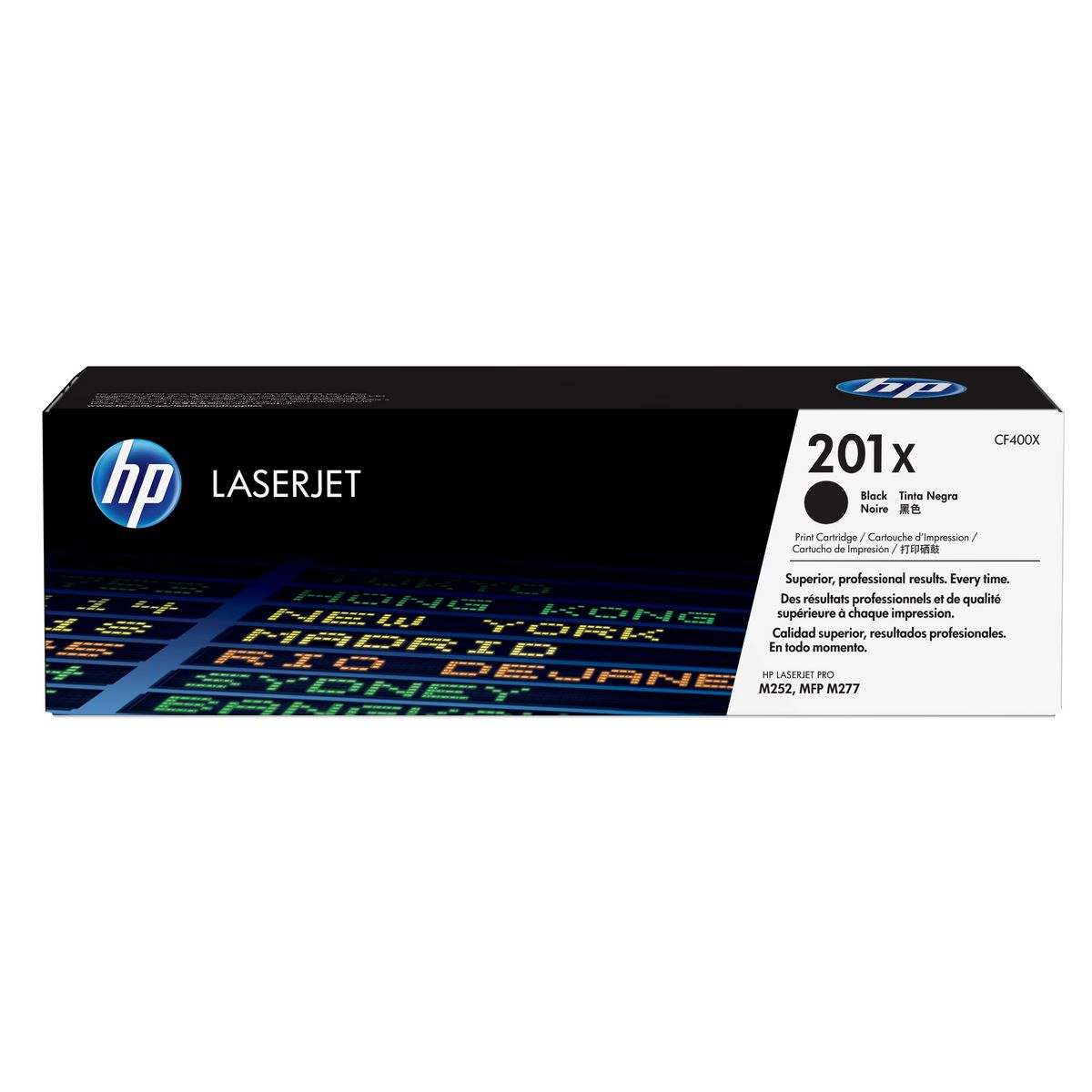 HP Toner HP 201X Noir grande capacité Authentique CF400X pour HP Color LaserJet Pro M252 / M274 / M277