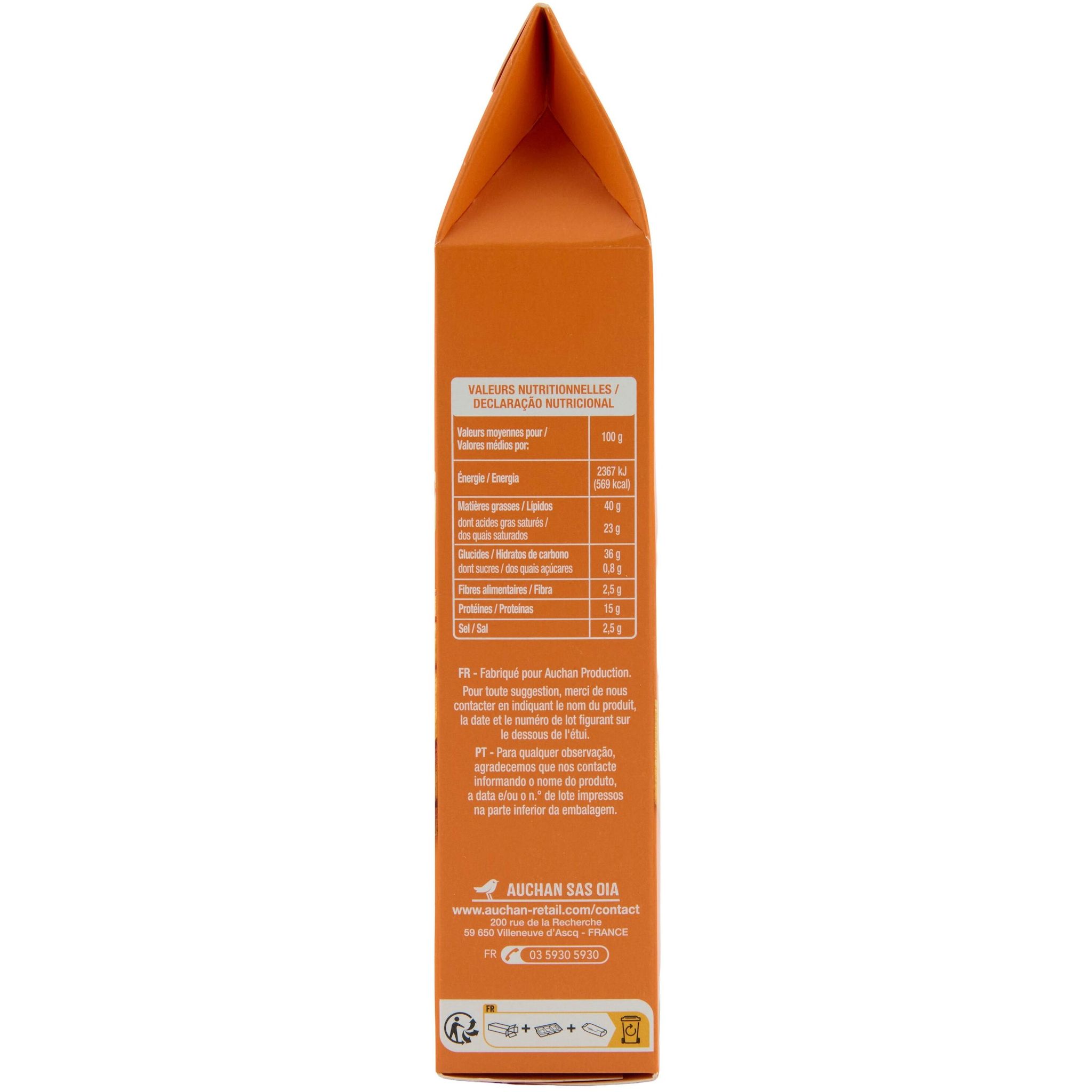 Voir la diapositive 4 : AUCHAN Feuilletés au cheddar et oignon 75g